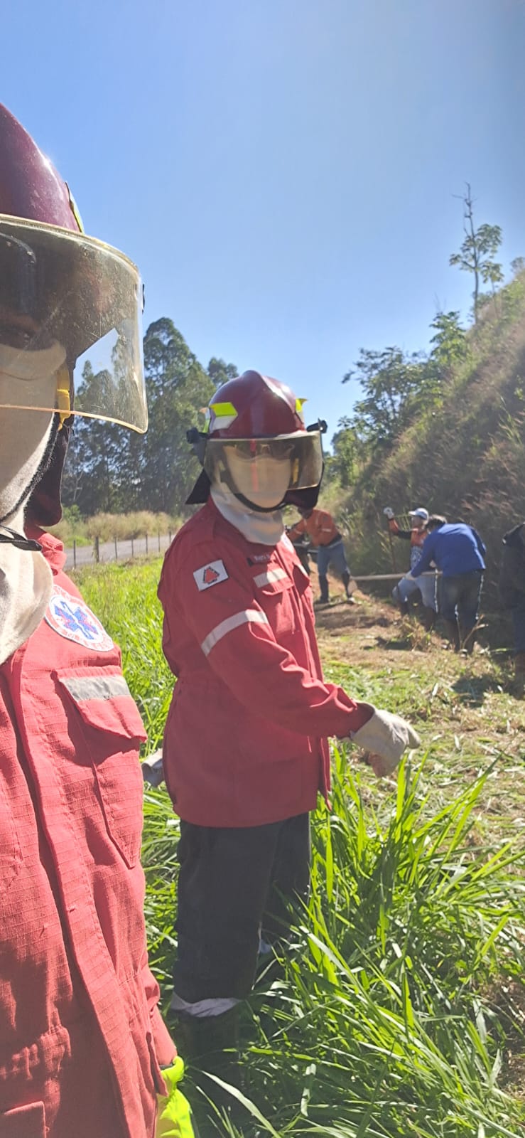 Brigada florestal Bravo's em campo com EPIs completos